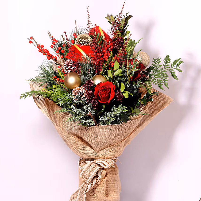 Xmas Theme Flower Bouquet