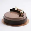 Decadent Caramel Gold Fudge Cake with Elegant Chocolate Design