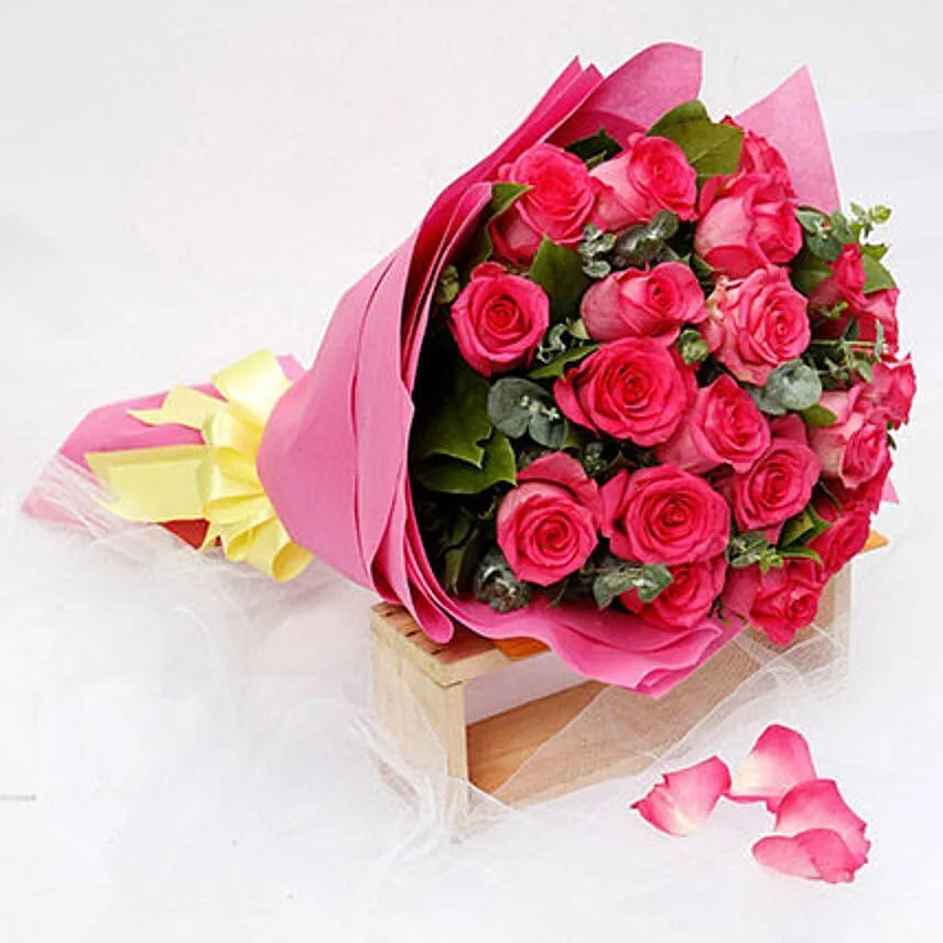 Sweet Pink 20 Roses Bunch
