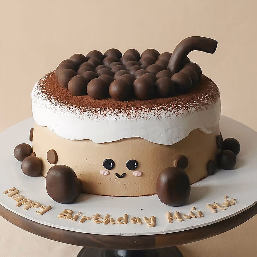 Kawaii Bubble Tea Chocolate Cake