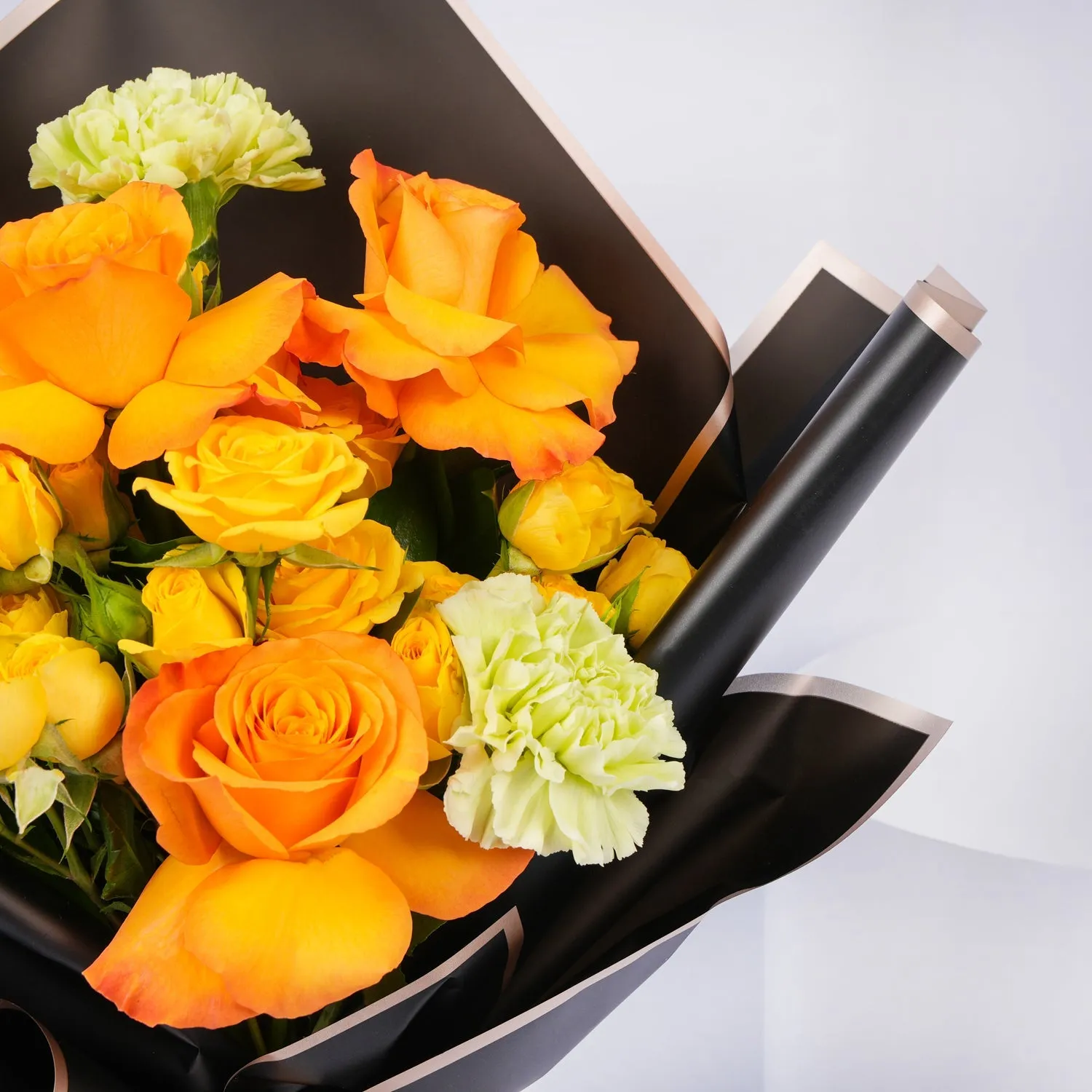 Vibrant Orange Roses Bouquet with Umrah Mubarak Topper