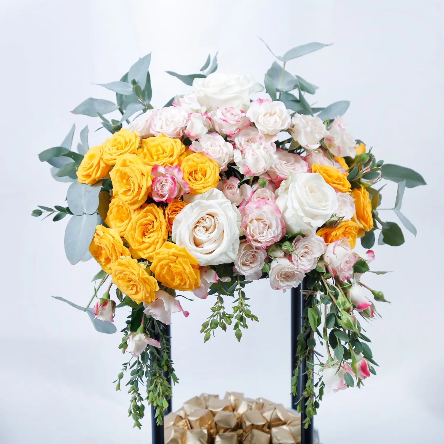 Bloom & Treats Luxury Floral and Chocolate Tower