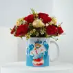 Elegant Birthday Mug with Red Roses and Ferrero Rocher