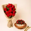 كيكة بلاك فورست مزينة بالكرز - 4 قطع