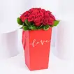 Romantic Red Rose Bouquet in Elegant Love Box