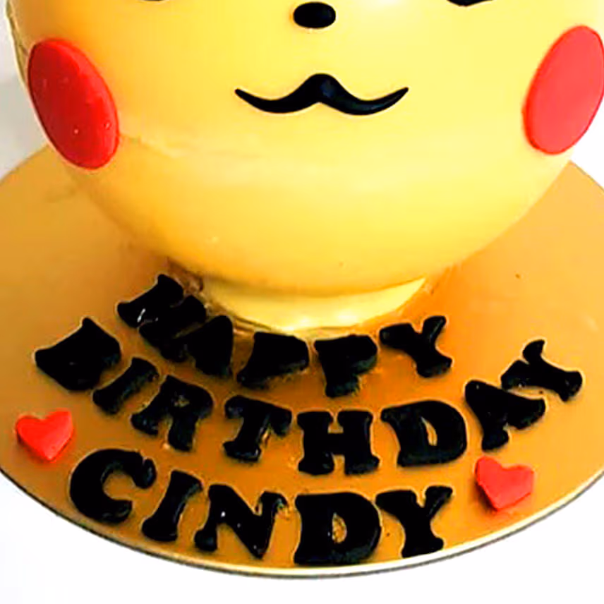 Pikachu Shaped Vanilla Pinata Cake