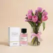 Elegant Pink Tulip Arrangement with Jeanne Arthes Collection Privée Morning Flowers EDP 100ML