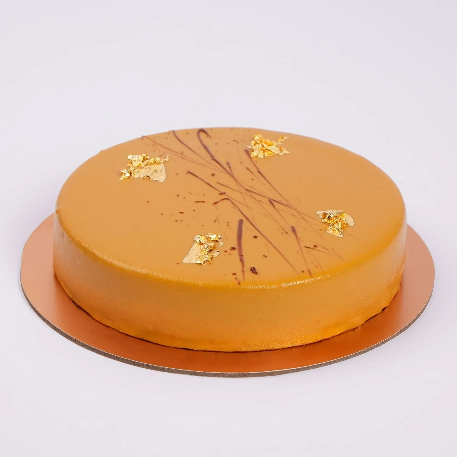 Luxurious Qatari Royal Caramel Cake with Golden Touch - 500gm