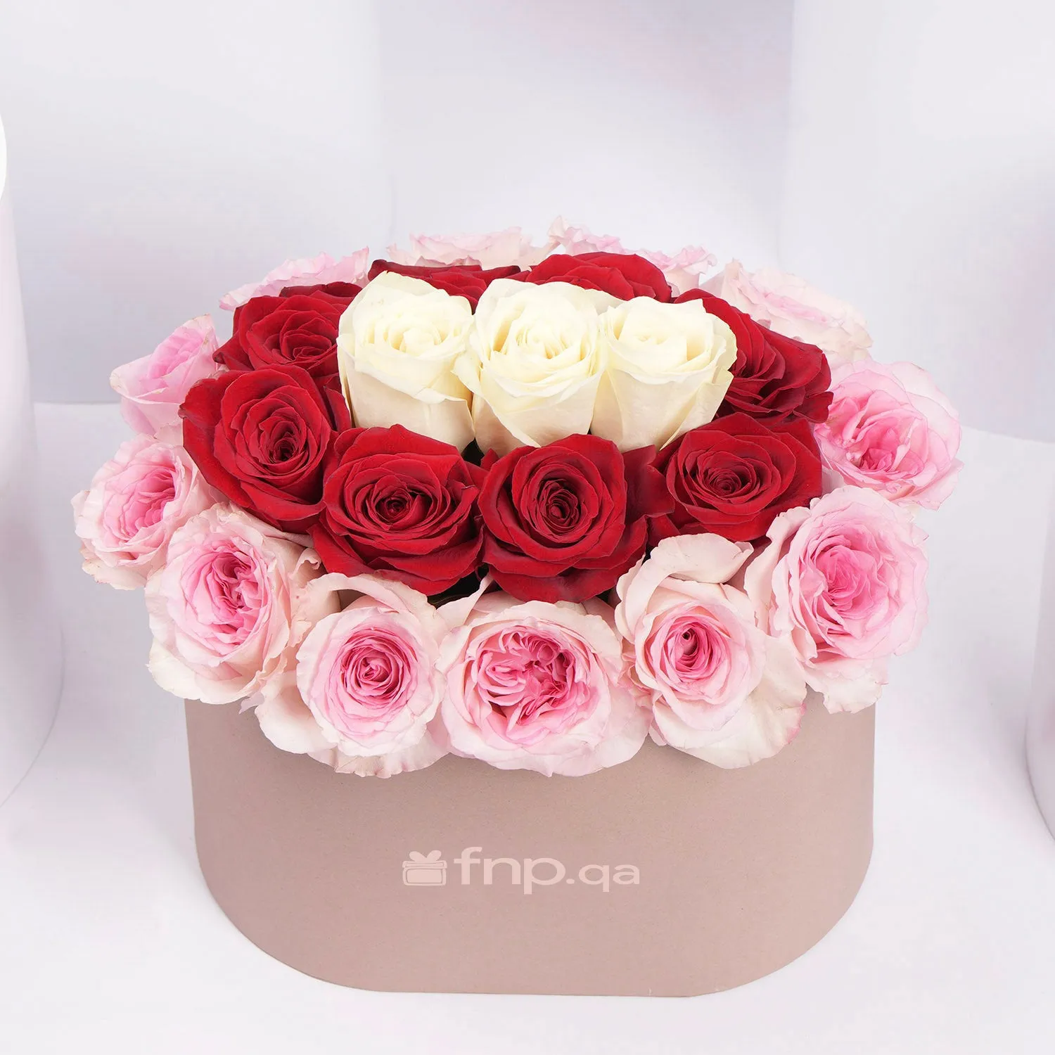 Sweet Valentine Trio - Luxurious 35 Roses in a Pink Oval Box