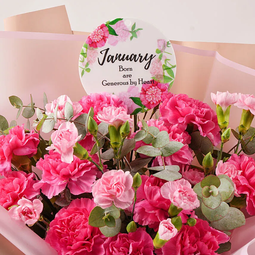 Birthday Wish Carnations Bouquet