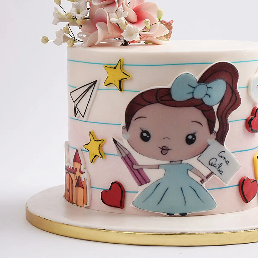 Luna the Little Dreamer Vanilla Cake