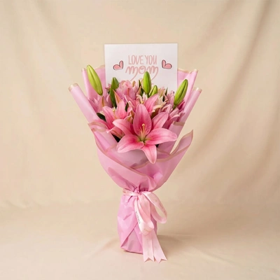 Moms Love Lily Hand Bouquet