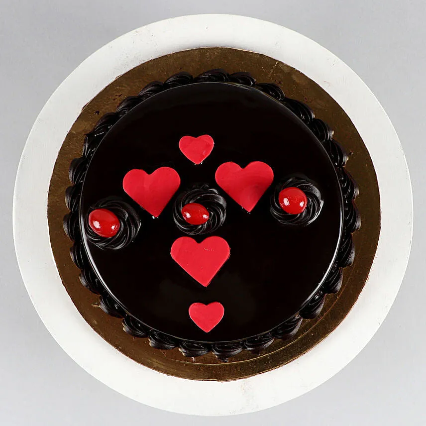 Red Hearts Truffle Cake 1.5 Kg