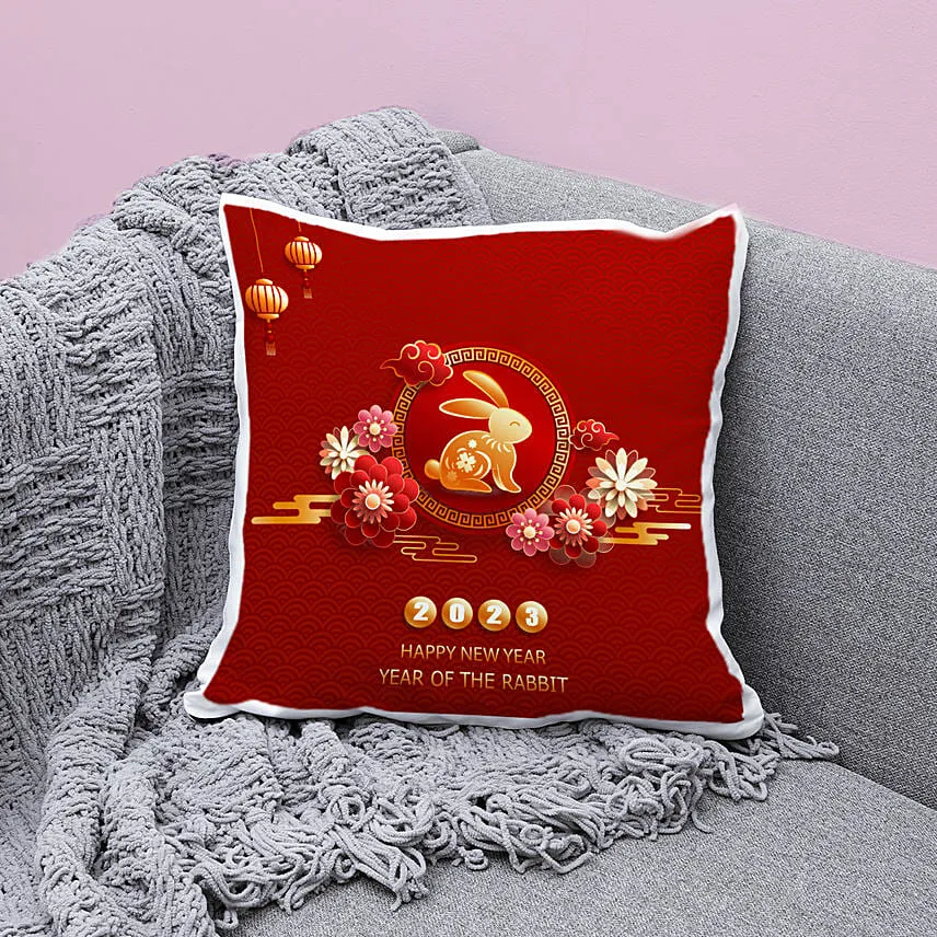 Chinese New Year of The Rabbit Printed Cushion & Mug
