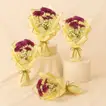 Purple Chrysanthemum Mini Flower Bouquets - 12 Bouquets