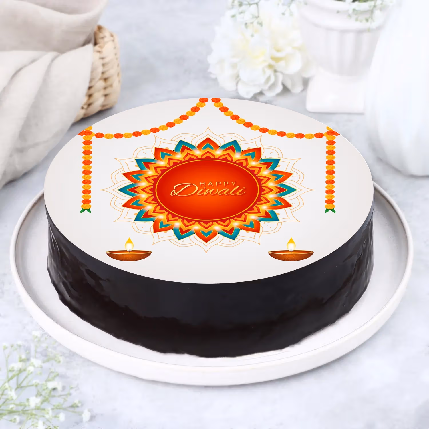 Diwali Celebration Chocolate Cake