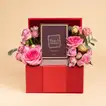 Smoky Petals & Praline: Luxurious Floral Gift Box with Khamrah Dukhan