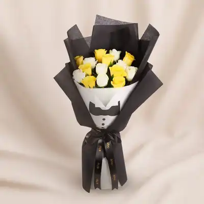 An elegant bouquet of roses for the special man