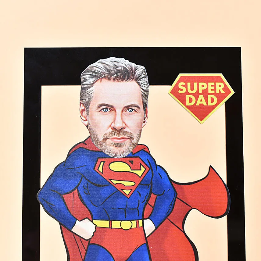 Capture Dad's Superpowers Caricature