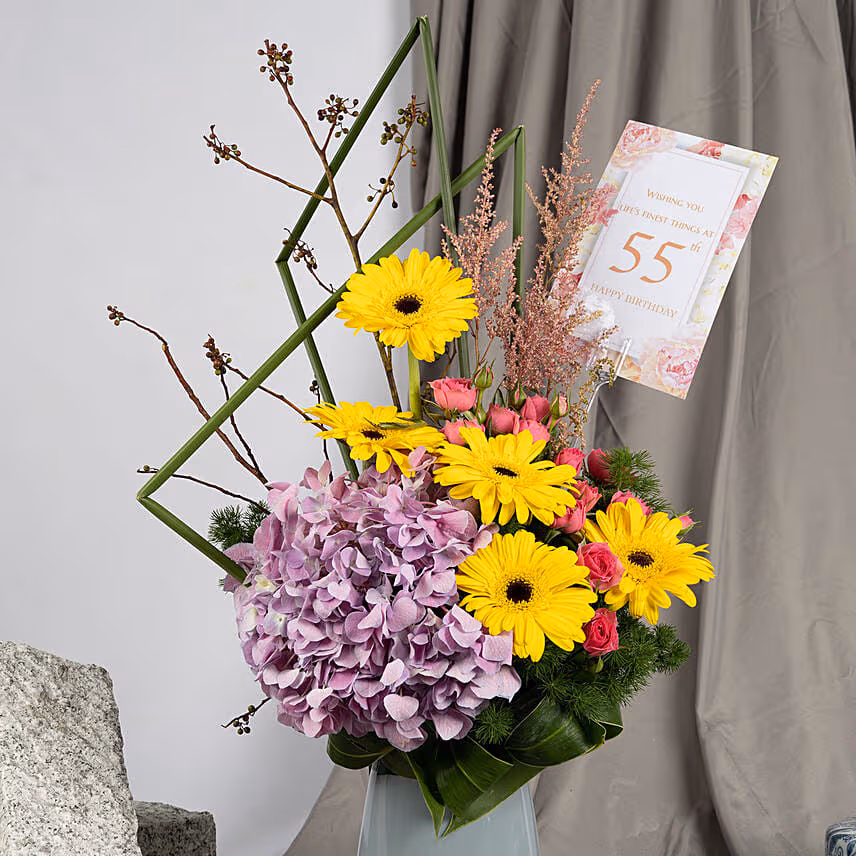 55th Birthday Flowers Arrangement