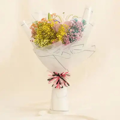Colourful Snowfall Bouquet