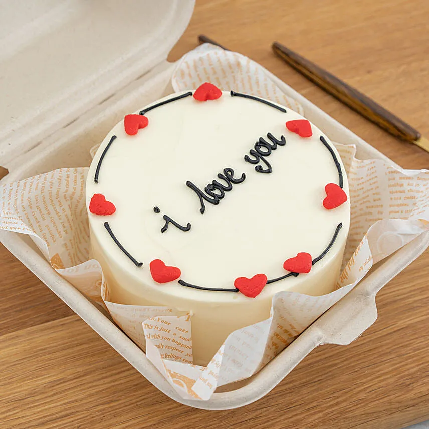 I love you Bento Nutella Cake