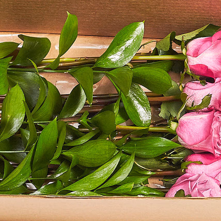 Eternal Love Purple Roses Box