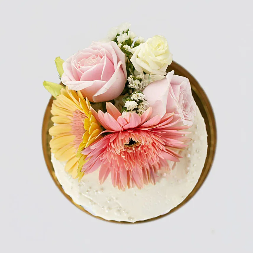 Chocolate Chip Iren Floral Cake
