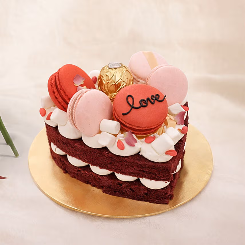 Joy of Love Spray Roses Bouquet with Cake For Valentine's
