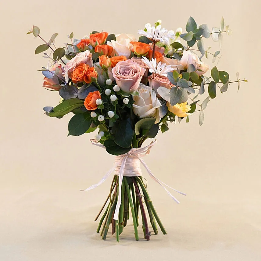 Flamboyant Mixed Flowers Bunch