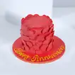 Elegant Heart-Themed Chocolate Fondant Cake