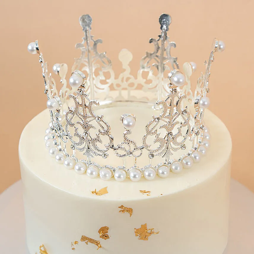 Minimalist Tiara Black Chocolate Cake 8 inch