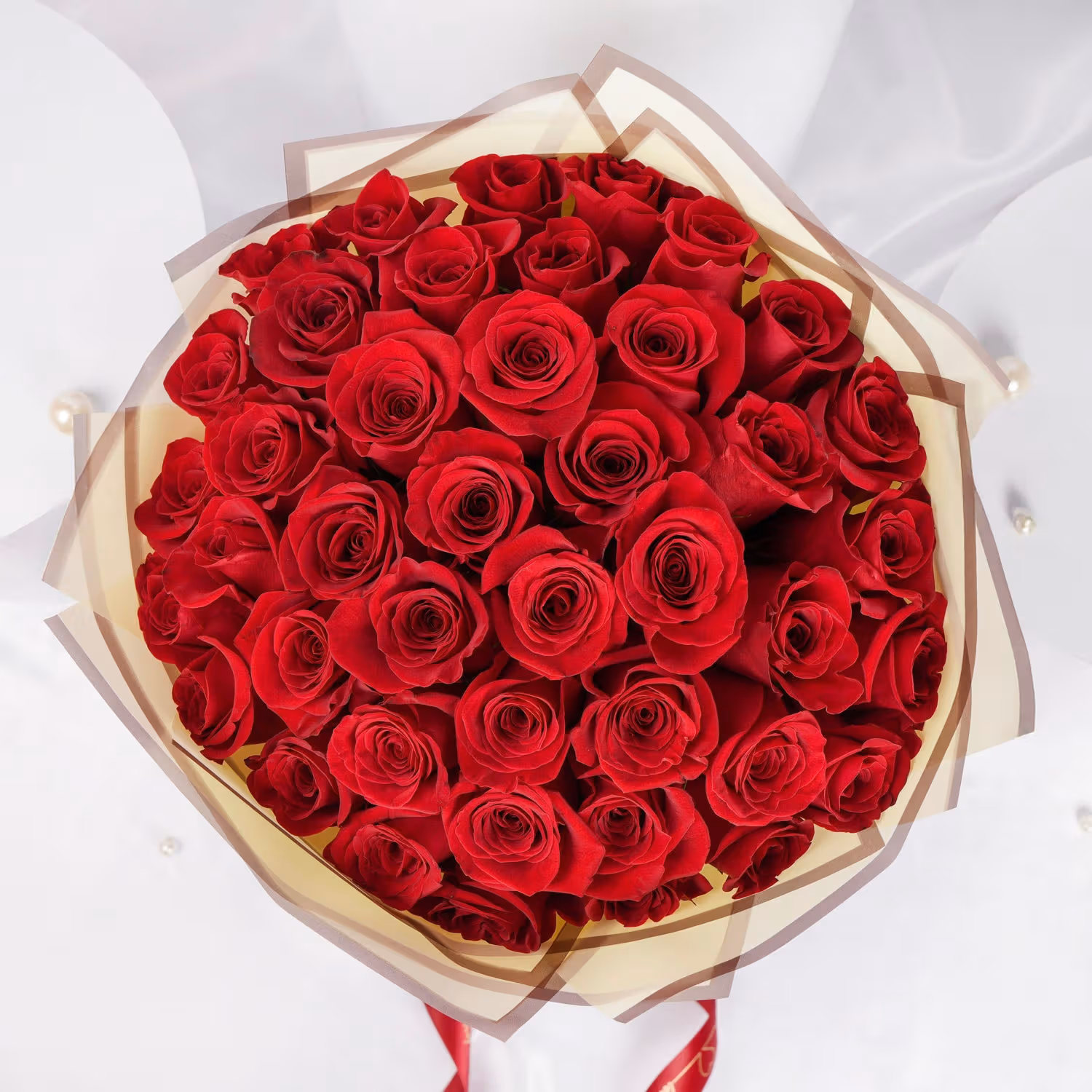 U & Me | Elegant 50 Red Roses Bouquet for Romantic Occasions