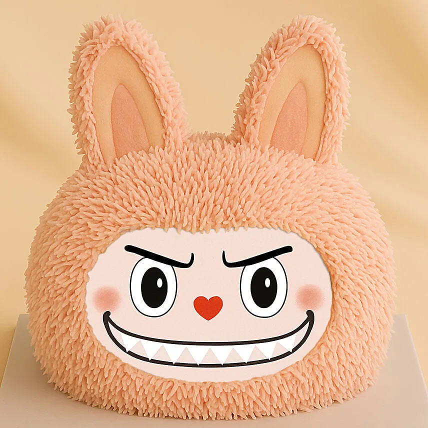 Labubu Mokoko Face Cake