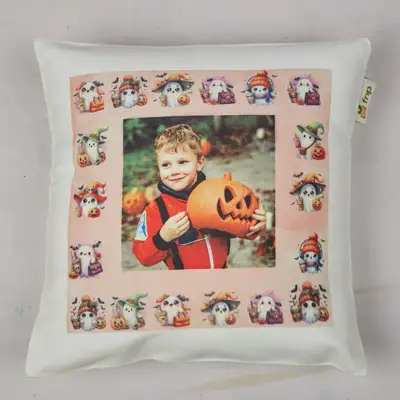 Custom Halloween Photo Cushion - Perfect Personalized Decor