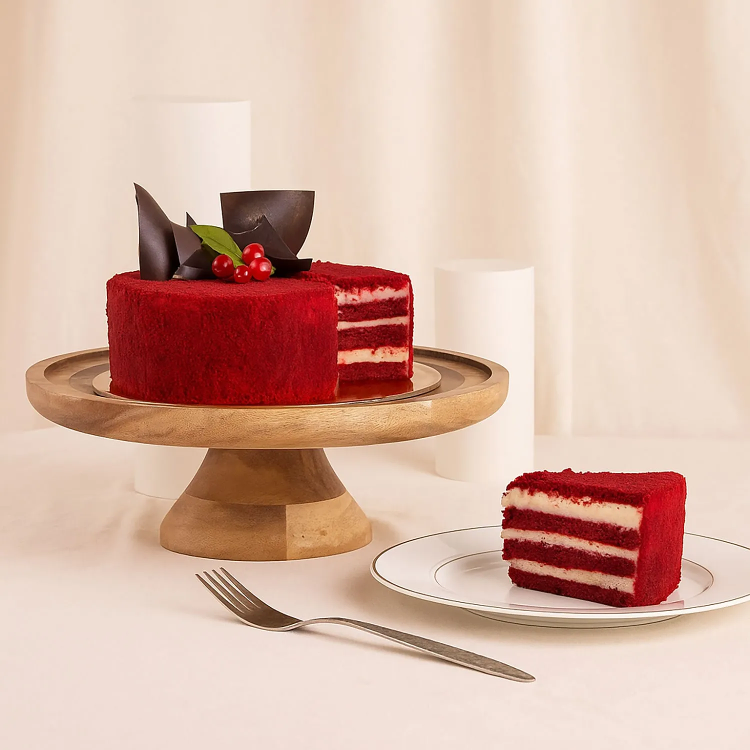 Eid Mubarak Red Velvet Cake - 4 Portions