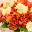 Elegant Baby Rose And Alstroemeria Vase Arrangement For Graduation