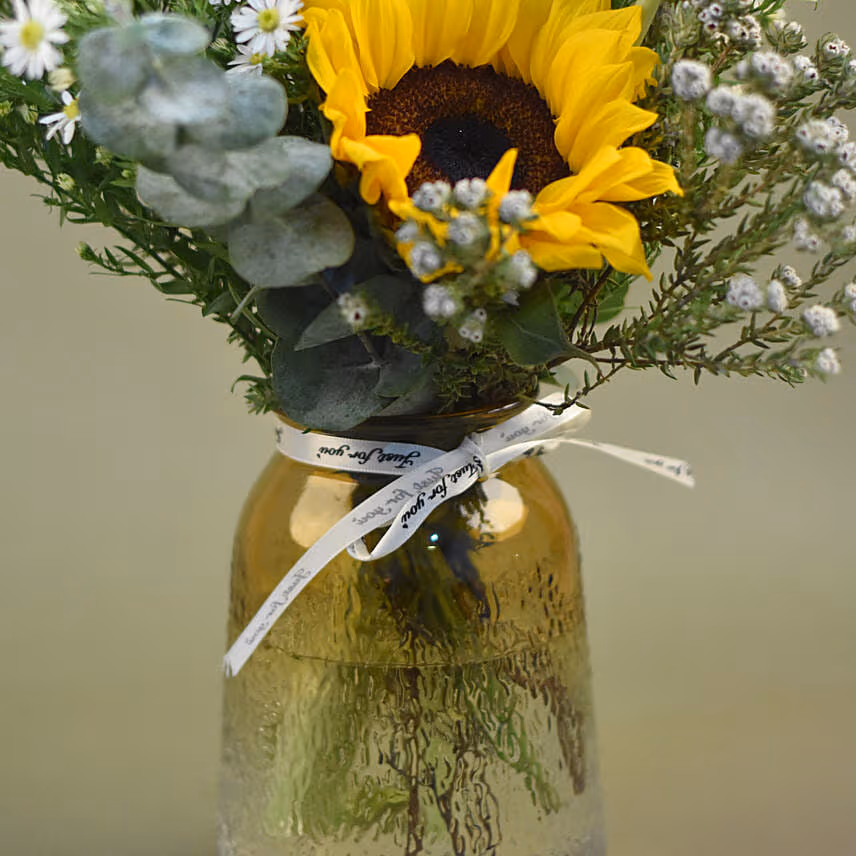 Delightful Mixed Flowers Vase