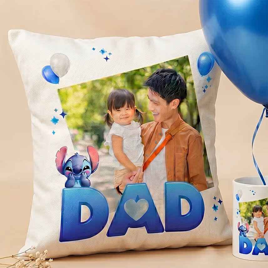 Personalised Cushion, Mug & Bombay Sapphire Gin Set