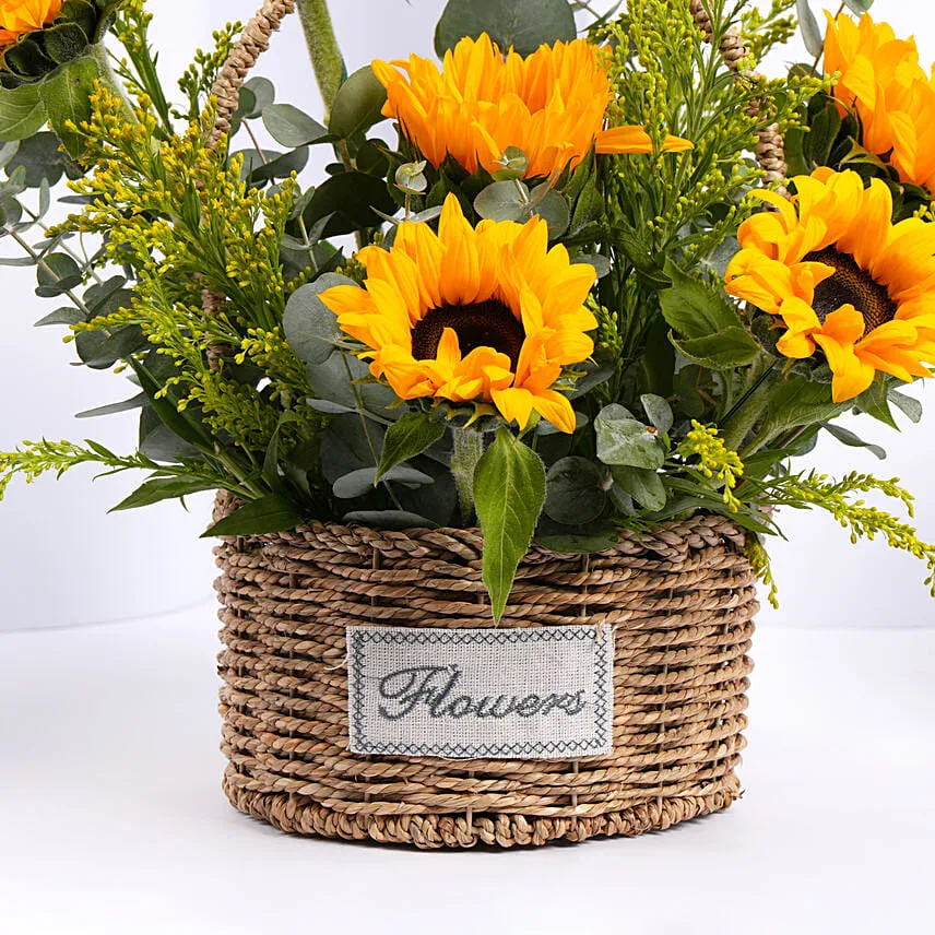 Sunflower Shine Basket