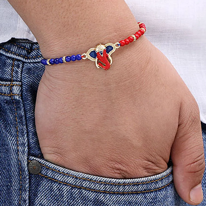 Red And Blue Ganesha Rakhi