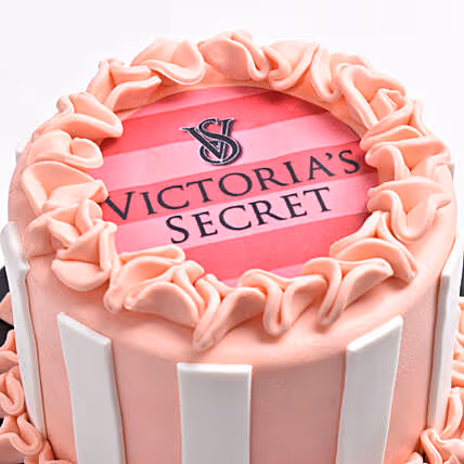 Elegant Pink Victoria's Secret Chocolate Cake - Perfect for Celebrations