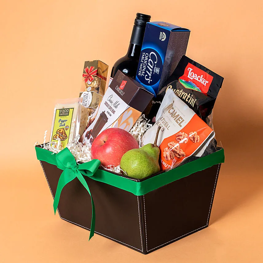 Red Wine N Cookies Gift Hamper