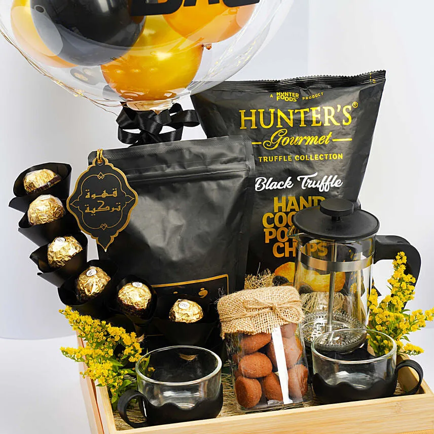 Coffee And Nibbles Hamper For Dad
