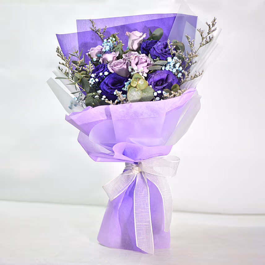 Mixed Flowers Attractive Bouquet With Cake