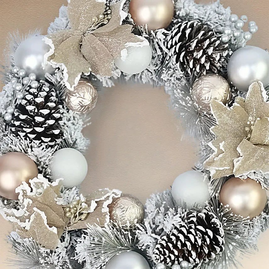 Christmas Sparkle Wreath Silver Colour