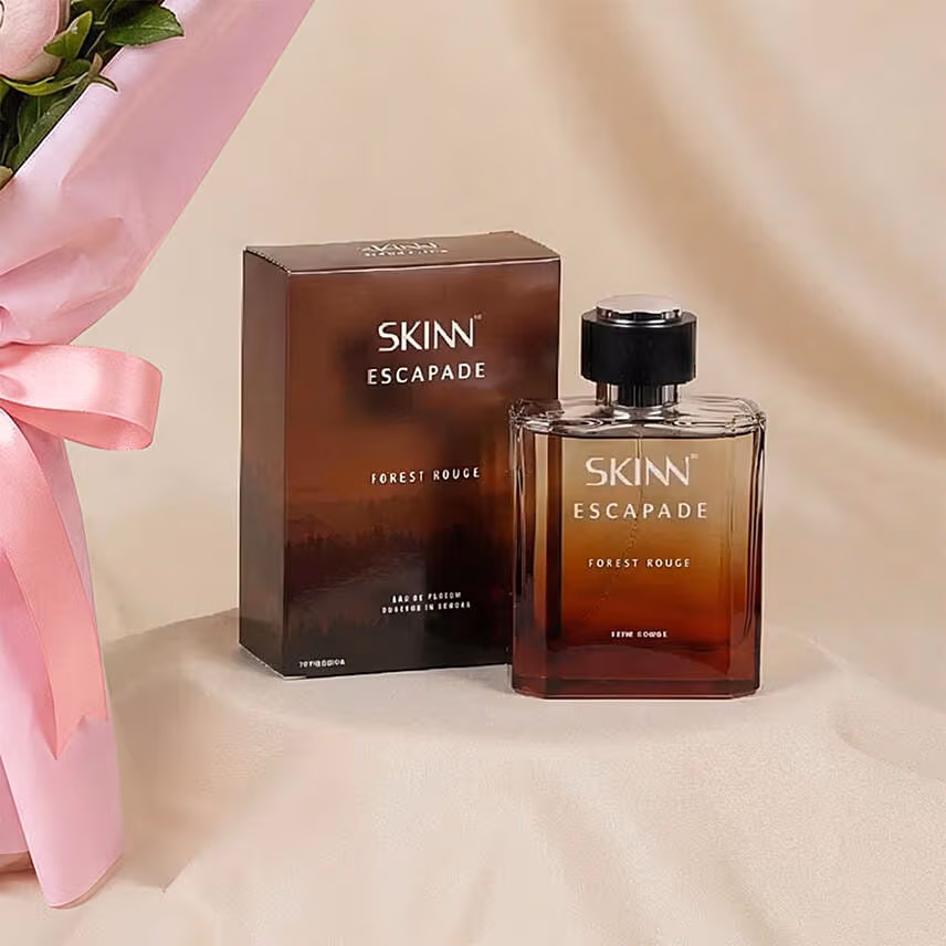 24 Mixed Rose Bouquet with Titan Perfume For Him