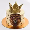 Majestic Lion Hearted Crown Chocolate Cake