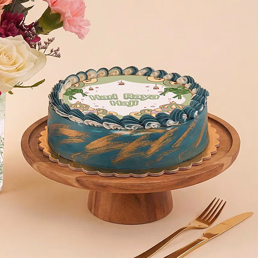 Raya Haji Blessings Flower & Chocolate Cake