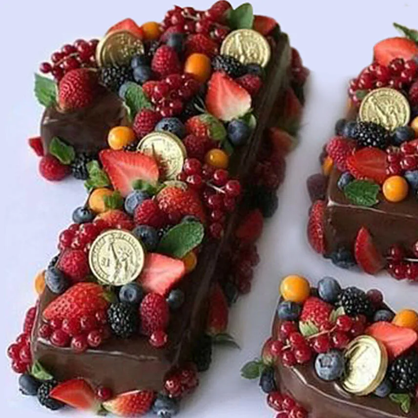 Number 15 Mixed Berry Cake